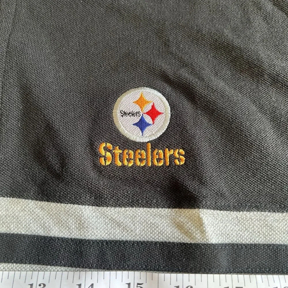 Pittsburgh Steelers NFL Men’s Short Sleeve Polo Shirt Size Medium